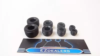 SBC Manifold Black Allen Socket Pipe Plug Aluminum (2) 1/2 (2) 3/8 (2)1/4(2) 1/8 • $19.99