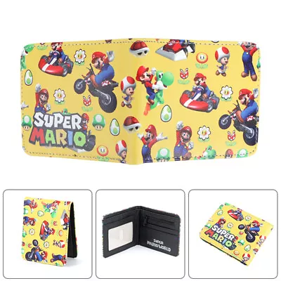 Cute Super Mario Bros Purse Short Bifold Fashion Leather Wallet S5 • $15