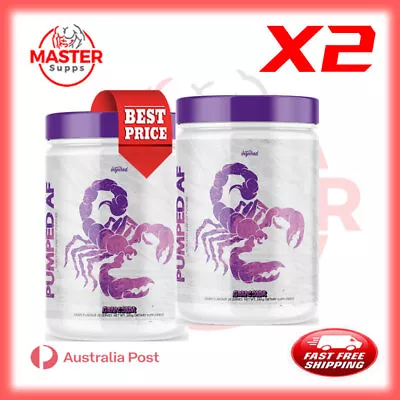 2 X Inspired Dvst8 Pumped Af  20 Serves Pre-workout Stimulates Without Caffeine • $109.90