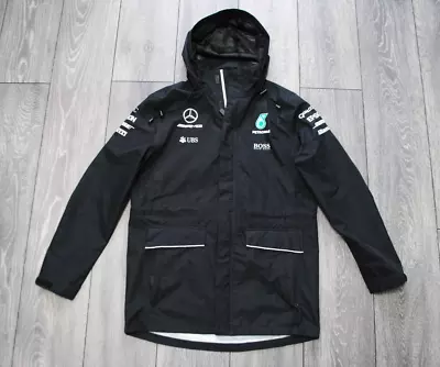 Mens Xs Hugo Boss Mercedes-benz Amg Petronas F1 Racing Team Rain Jacket Black • $99.99