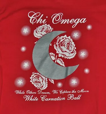 $8.88 • Buy T-shirt Small Chi Omega Sorority Centenary College 18 Inches Pit To Pit