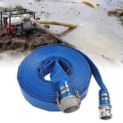 6 Bar PVC Lay Flat Discharge Hose For Swimming Pool Waste Backwash Drain Pump • $75.99