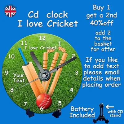 £7.99 • Buy I Love Cricket CD  Clock Sport Twenty ODI Lords Four Six LBW Personalised