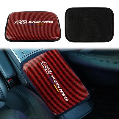 Car Center Console Armrest Cushion Pad Cover For Mugen Red Carbon For Honda • $35.99