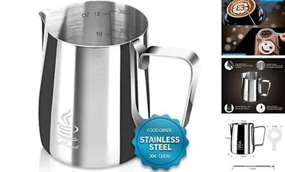  Milk Frothing Pitcher 12 Oz/350ml Espresso Steaming Pitcher With 12oz/350ml • $11.94