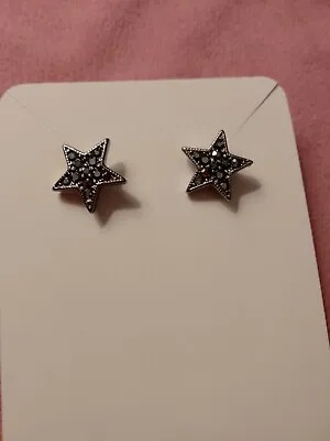 Star Stud Earrings With Marcasite Stones Used. • £5