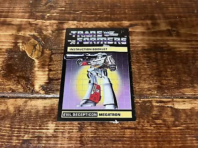 Vintage G1 Transformers Megatron Instruction Manual Booklet 1984 Hasbro • $32.99