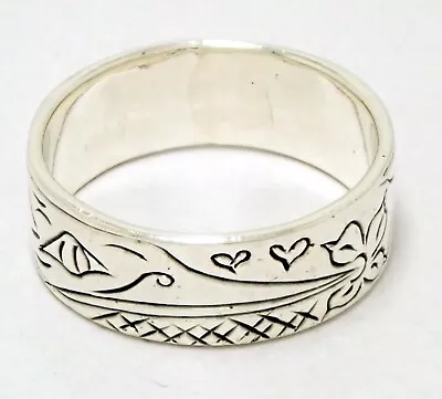 Size 5.5 North West Native First Nations Haida Hummingbird Signed BC Silver Ring • $49.99