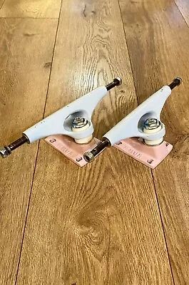 Krux K5 Pale Blue/Pink DLK (Down Low Kingpin) Skateboard Trucks Set 8.25” Axles • $32