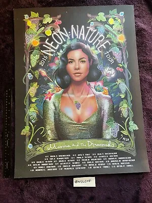Very Rare Original 2015 Marina And The Diamonds Neon Nature Tour Poster • £457.79