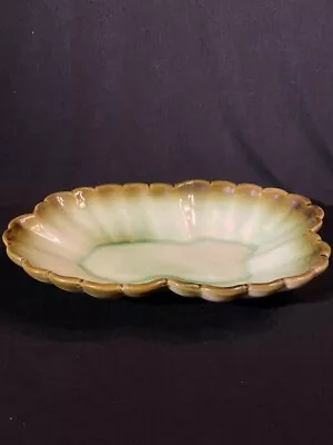 Vintage Hull Pottery USA #31 Serving Bowl Dish Green 10 1/2  • $10