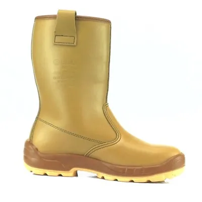 Jallatte J0266 Jalaska Tan Leather Rigger Boot Steel Toe Caps SnickersDirect • £98.03