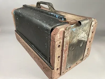 Vtg Primitive Folk Art Rustic Animal Carrier Travel Box Dog Cat Antique  • $145