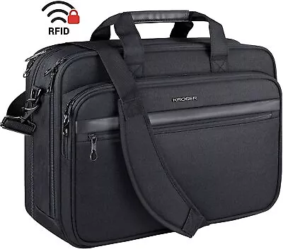 Laptop Bag Briefcase 17.3 Inch Expandable Water-Repellent Shoulder Messenger New • $86.89