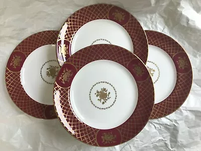 Spode / England ~  Viscount Crimson  ~ Set Of 4 Salad Plates ~ Mint Condition   • $60