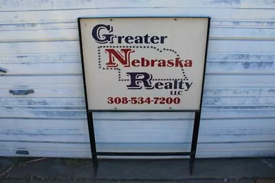 Metal Ground Stake Sign Frame Real Estate Put Your Own Sign In It • $39