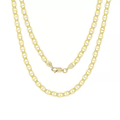 14K Yellow Gold Solid 5mm Mens Mariner Anchor Italy Link Chain Necklace 18 - 26  • $766.98