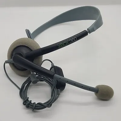 Microsoft Xbox 360 OEM Headband Headset For Microsoft Xbox 360 Black TESTED • $9