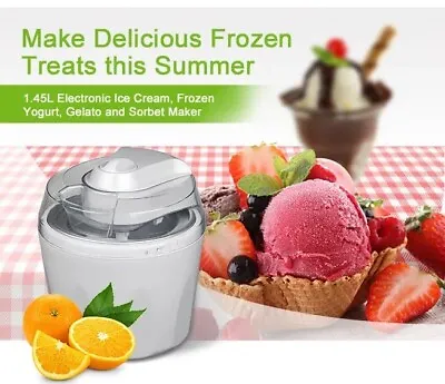 Electric Ice Cream Maker Machine | Gelato Sorbet And Frozen Yoghurt Machine • £27.95