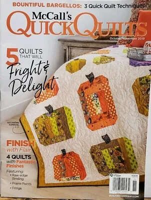 McCall's Quick Quilts Oct Nov 2019 Patchwork Pumpkins FREE SHIPPING CB • $14.97