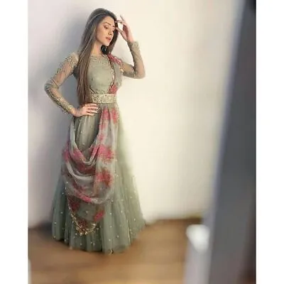£40.99 • Buy Anarkali Gown Salwar Kameez Pakistani Indian Wedding Party Wear Dress Bollywood