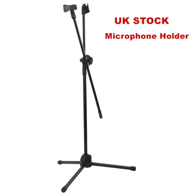 Professional Boom Microphone Mic Stand Holder Adjustable With Free Clips New New • £9.95