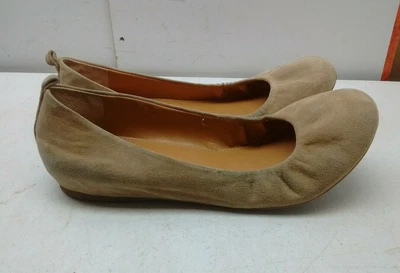 £55.75 • Buy J.Crew Tan Brown Suede Slip On Ballet Flat Pump Fashion Driving Women Shoe 8M 39