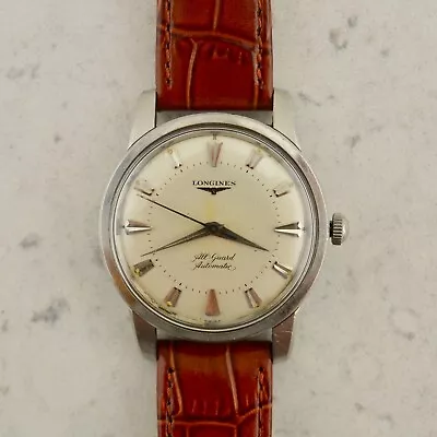 C1956 Vintage Longines All Guard Automatic Conquest Watch 19AS Ref.9006 In Steel • £799.34