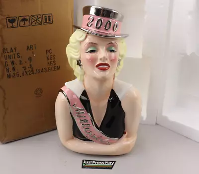 Clay Art Marilyn Monroe 2000 Millennium Edition Ceramic Cookie Jar NOS NIB New! • $69.99