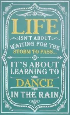 Gisela Graham '..dancing In The Rain' Extra Large Vintage Style Wooden Plaque • £24.25