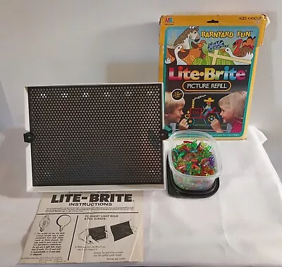 Vintage Original 1967 Lite-Brite Toy 5455 Color Pegs And Paper No Box - Tested • $24.99