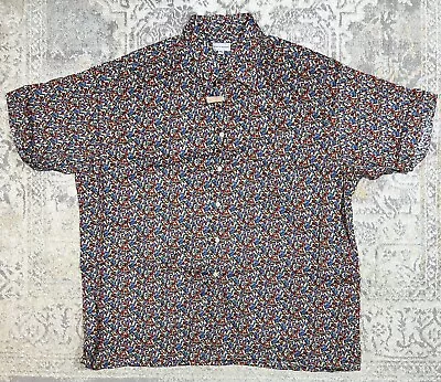 Maus & Hoffman Shirt Men's XXL Button Up Cotton USA Square All Over Colorful • $69.99