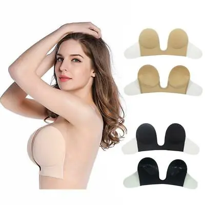 £8.49 • Buy Bra Gel Strapless Backless Silicone Stick On Push Up Invisible Adhesive