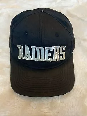 Vintage 90s Los Angeles Raiders Black Arch Starter NFL Hat Cap Snapback Rare  • $100