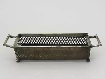 Vintage PAIRPOINT Quadruple Plate Small Rectangular Silver Basket # 2091 • $9.05