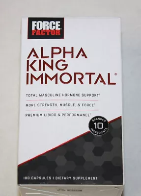 $87.99 • Buy Force Factor Alpha King Immortal, Strongest Testosterone Booster, 07/23 NEW