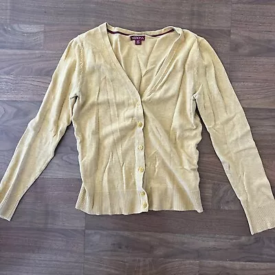 Merona Women’s Mustard Yellow Vneck Button Cardigan Sweater Small • $2.99