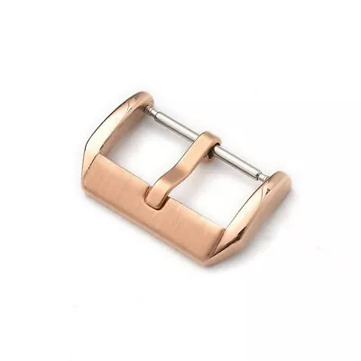 $8.13 • Buy Solid Stainless Steel Buckle Glossy Brushed Watch Strap Metal Clasp 10-22mm 24mm