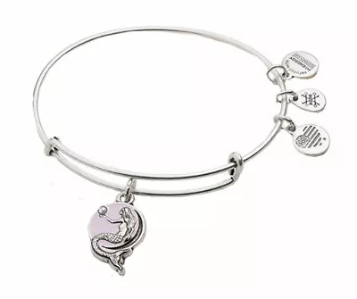 Alex And Ani Mermaid Charm Bangle Bracelet Lavender Enamel • $9.99