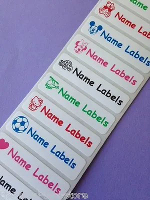 Stick On Waterproof School Kids Identity Printed Name Labels Stickers • £1.85