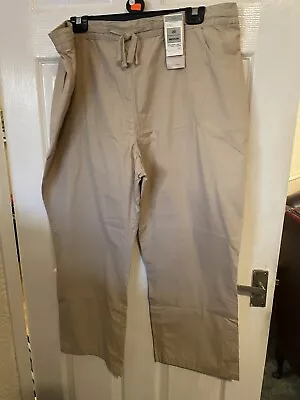 Ladies Beige Trousers By Marks And Spencer Size 20 Pure Cotton  • £9