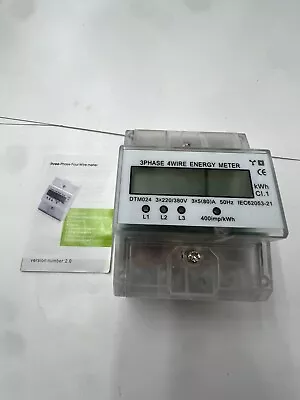 3-Phase 4-Wire Electric KWh Power Meter Electricity Meter DTM024 ​220/380V • $38.24