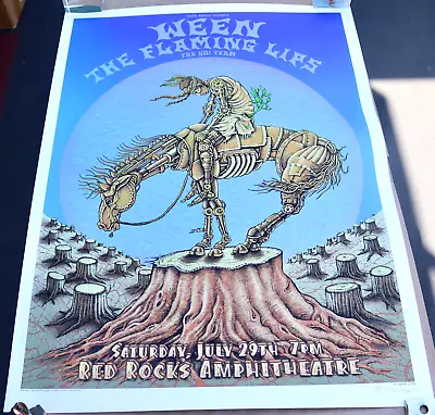 2006 Ween & The FLaming Lips Red Rocks Concert Signed EMEK LE Silkscreen Poster • $999