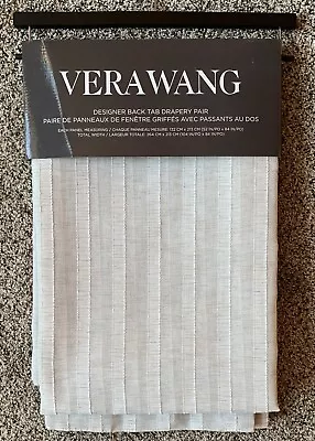 Vera Wang Designer Back Tab Window Drapery Curtains Panel Treatments Stripes • $35