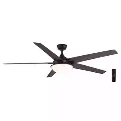 Hampton Bay Belvoy 70 In. Matte Black DC Motor Ceiling Fan With Light And Remote • $199.95