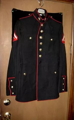 USMC Marine Corps Dress Blue Uniform Coat Jacket Size 40L • $49.99