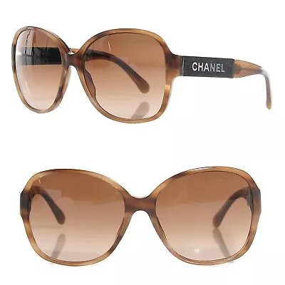 CHANEL - Sunglasses - 5198H 1101/3B -  Brown / Wood / Pearl - Womens • £240.15