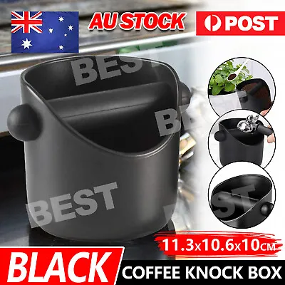 $15.95 • Buy Black Coffee Waste Container Espresso Grinds Knock Box Tamper Tube Bin Bucket AU