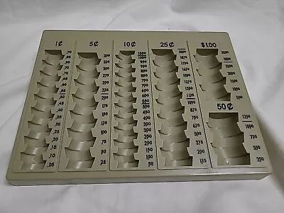 Vintage Coin Counting Handling Tray Bank Teller Sorter Counter Black Lettering • $17