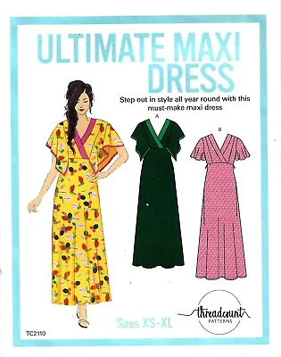 Threadcount Ultimate Maxi Dress Sewing Pattern XS - XL TC2110 New Uncut • £6.99